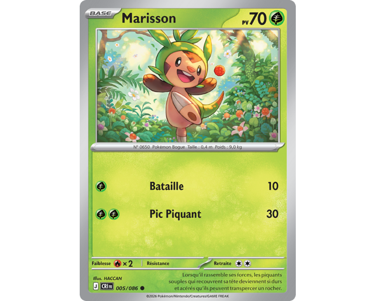 Marisson Pv 70 005/86 - Carte Commune Reverse - Méga-Évolution Chaos Ascendant