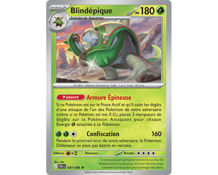Blindépique Pv 180 007/86 - Carte Rare Holographique - Méga-Évolution Chaos Ascendant