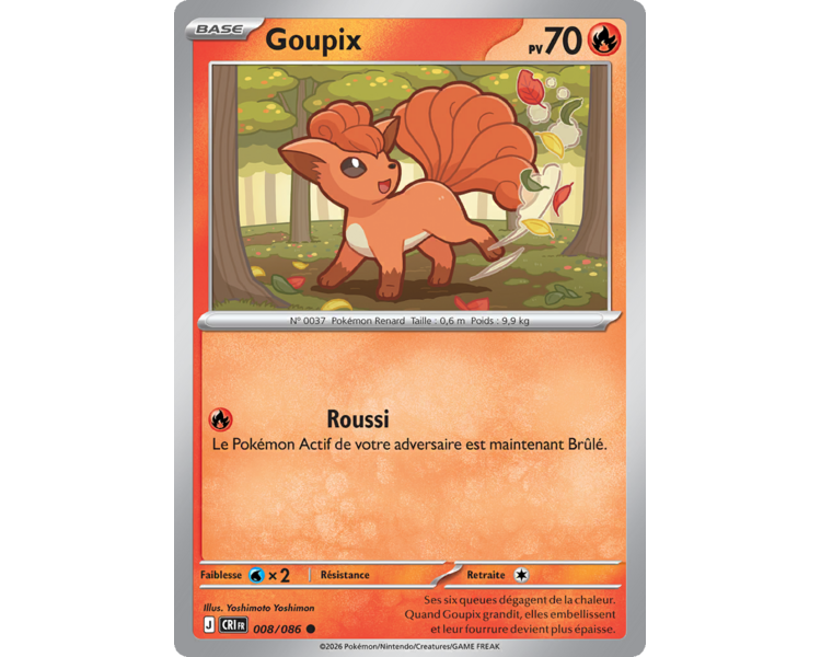 Goupix Pv 70 008/86 - Carte Commune Reverse - Méga-Évolution Chaos Ascendant