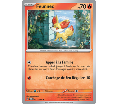 Feunnec Pv 70 011/86 - Carte Commune Reverse - Méga-Évolution Chaos Ascendant