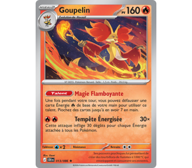 Goupelin Pv 160 013/86 - Carte Rare Reverse - Méga-Évolution Chaos Ascendant