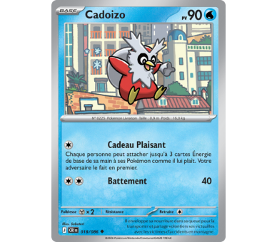 Cadoizo Pv 90 018/86 - Carte Peu Commune - Méga-Évolution Chaos Ascendant