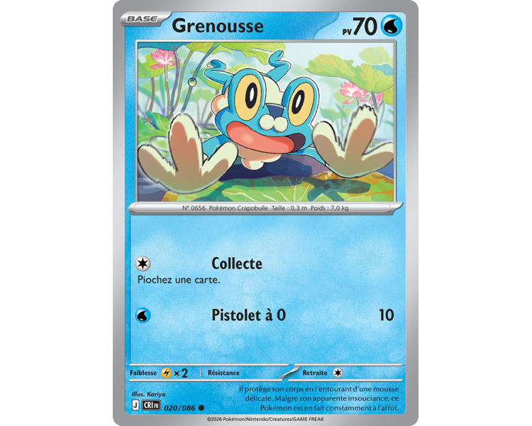 Grenousse Pv 70 020/86 - Carte Commune Reverse - Méga-Évolution Chaos Ascendant