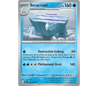 Séracrawl Pv 160 024/86 - Carte Peu Commune - Méga-Évolution Chaos Ascendant