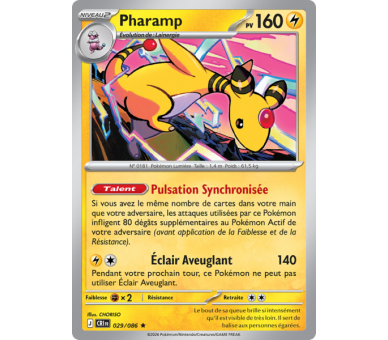 Pharamp Pv 160 029/86 - Carte Rare Holographique - Méga-Évolution Chaos Ascendant