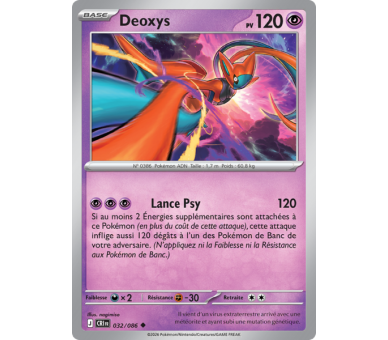 Deoxys Pv 120 032/86 - Carte Peu Commune Reverse - Méga-Évolution Chaos Ascendant