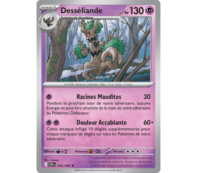 Desséliande Pv 130 039/86 - Carte Rare Reverse - Méga-Évolution Chaos Ascendant