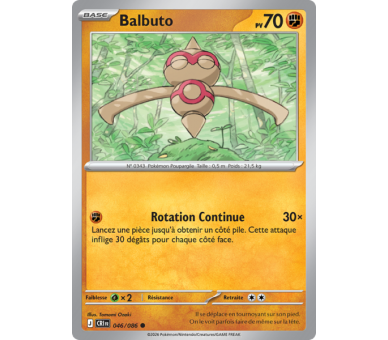 Balbuto Pv 70 046/86 - Carte Commune Reverse - Méga-Évolution Chaos Ascendant