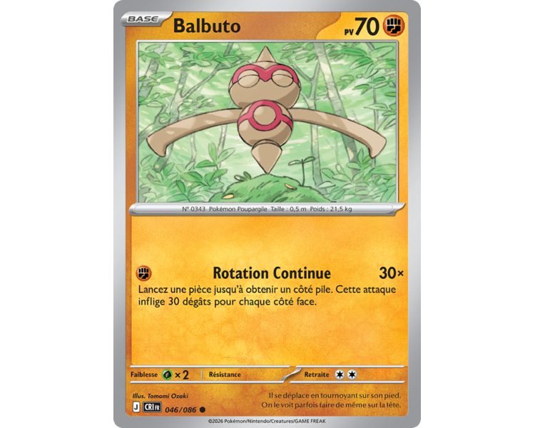 Balbuto Pv 70 046/86 - Carte Commune Reverse - Méga-Évolution Chaos Ascendant
