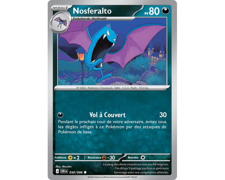 Nosferalto Pv 80 050/86 - Carte Commune Reverse - Méga-Évolution Chaos Ascendant