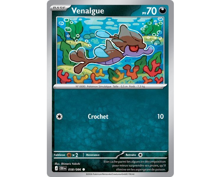 Venalgue Pv 70 058/86 - Carte Commune Reverse - Méga-Évolution Chaos Ascendant
