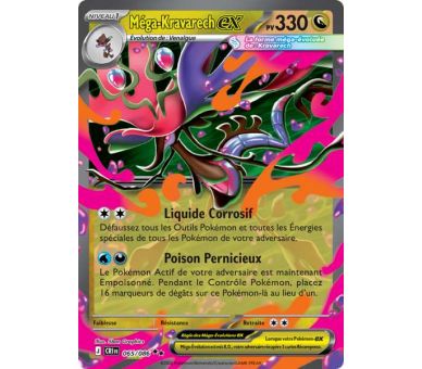 Méga-Kravarech-ex Pv 330 065/086 - Carte Double Rare - Méga-Évolution Chaos Ascendant