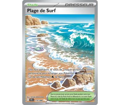 Supporter Plage de Surf 114/86 - Carte Secrète Ultra Rare - Méga-Évolution Chaos Ascendant