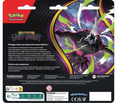 Pack de 3 Boosters - Méga-Évolution – Nuit Noire - FR