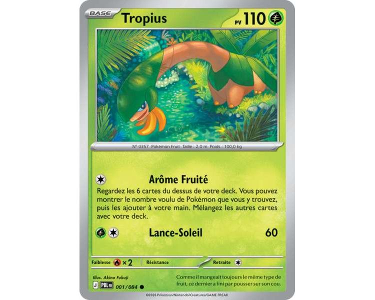 Tropius Pv 110 001/084- Carte Commune Reverse - Méga-Évolution Nuit Noire