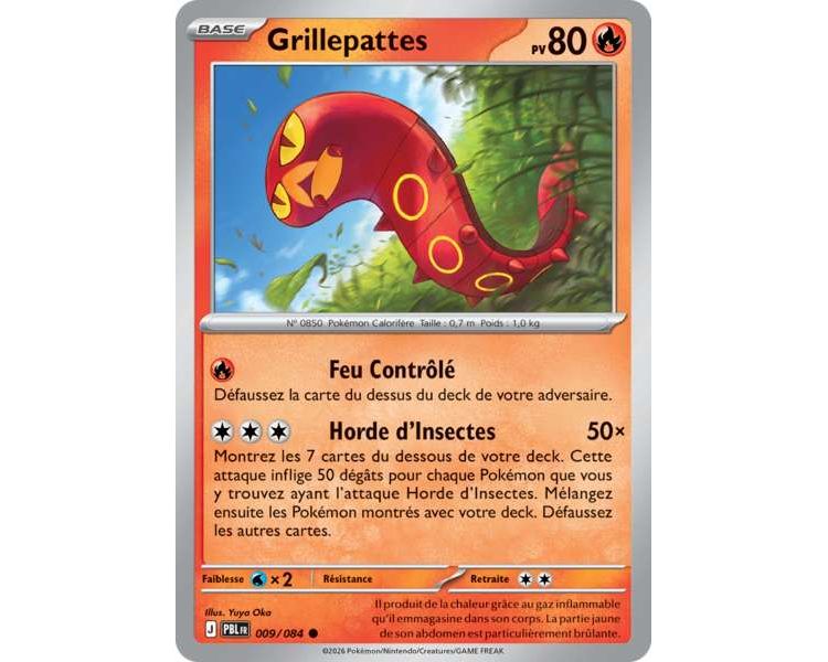 Grillepattes Pv 80 009/084 - Carte Commune Reverse - Méga-Évolution Nuit Noire