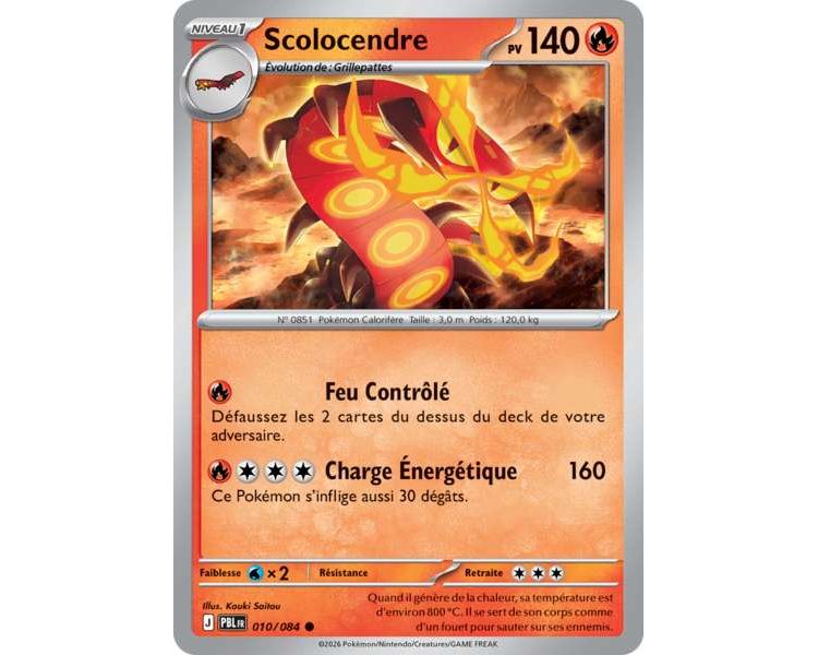 Scolocendre Pv 140 010/084 - Carte Commune Reverse - Méga-Évolution Nuit Noire