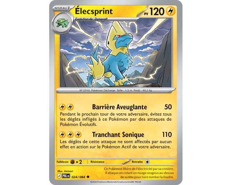 Élecsprint Pv 120 024/084 - Carte Peu Commune Reverse - Méga-Évolution Nuit Noire