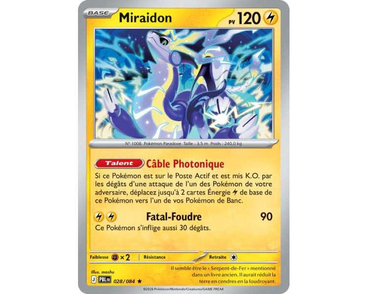 Miraidon Pv 120 028/084 - Carte Rare Holographique - Méga-Évolution Nuit Noire