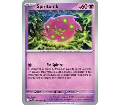 Spiritomb Pv 60 035/084 - Carte Rare Holographique - Méga-Évolution Nuit Noire