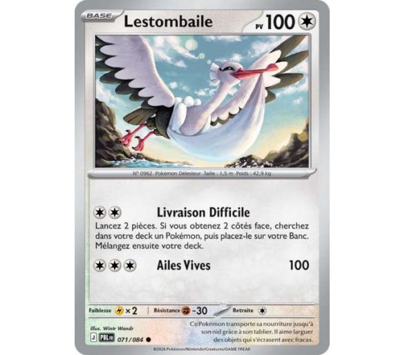 Lestombaile Pv 100 071/084 - Carte Commune Reverse - Méga-Évolution Nuit Noire