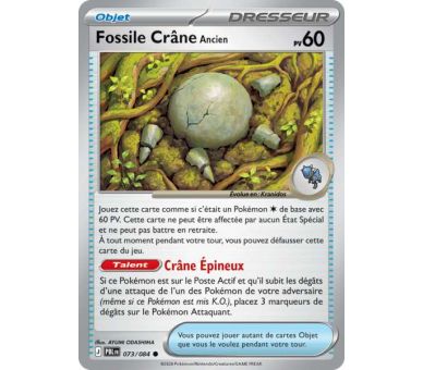 Objet Fossile Crâne Ancien 073/084 - Carte Commune Reverse - Méga-Évolution Nuit Noire