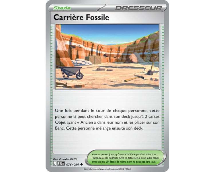 Stade Carrière Fossile 076/084 - Carte Peu Commune Reverse - Méga-Évolution Nuit Noire