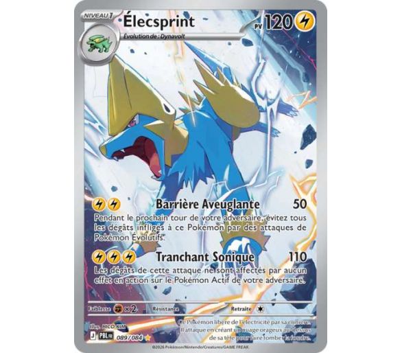 Élecsprint Pv 120 089/084 - Carte Illustration Rare - Méga-Évolution Nuit Noire