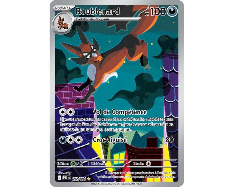 Roublenard Pv 100 092/084 - Carte Illustration Rare - Méga-Évolution Nuit Noire