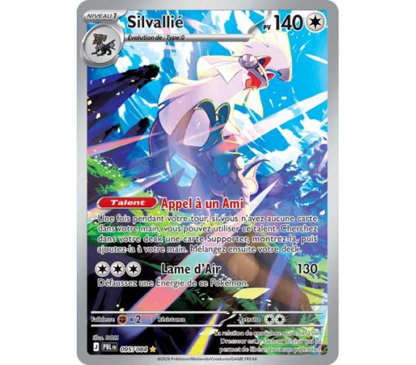 Silvallié Pv 140 095/084 - Carte Illustration Rare - Méga-Évolution Nuit Noire