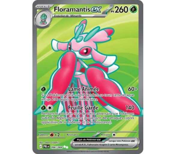 Floramantis-ex Pv 260 096/084 - Carte Ultra Rare - Méga-Évolution Nuit Noire