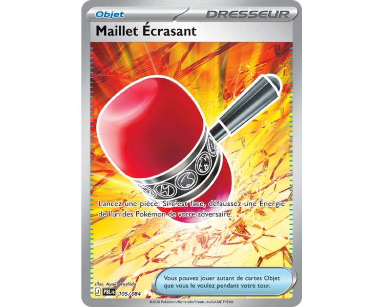 Objet Maillet Écrasant 105/084 - Carte Ultra Rare - Méga-Évolution Nuit Noire