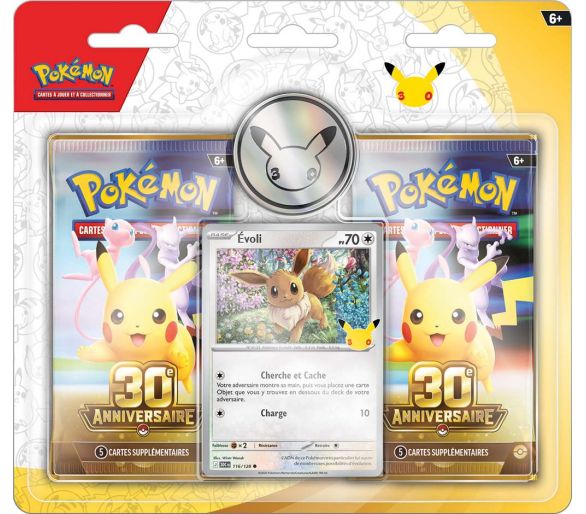 Pokémon 30 ans - Pack 2 Boosters 30ème Anniversaire