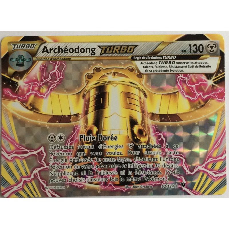 Archéodong TURBO 130pv 62/124 Carte Pokemon XY Impact des Destins Ultra neuve 