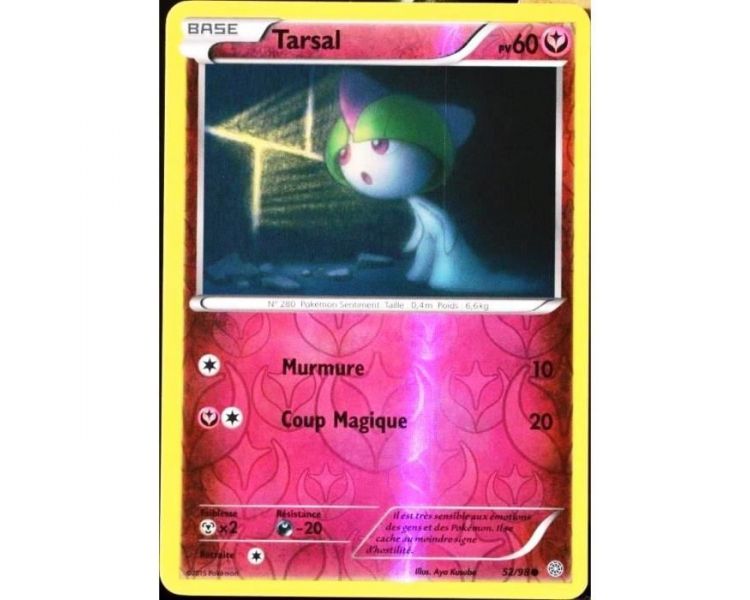 Carte Pokémon Tarsal reverse pv 60 - 52/98