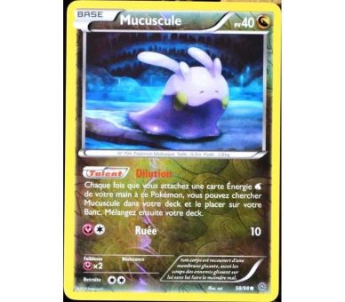 Carte Pokemon Mucuscule reverse pv 40 - 58/98