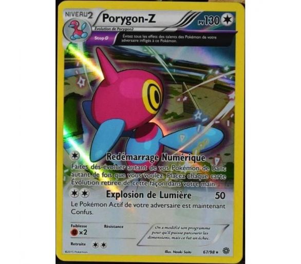 Carte Pokemon holographique Porygon-Z pv 130 - 67/98