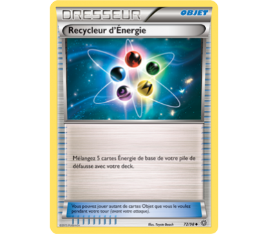 Carte Pokemon Dresseur Recycleur d'Energie reverse 72/98