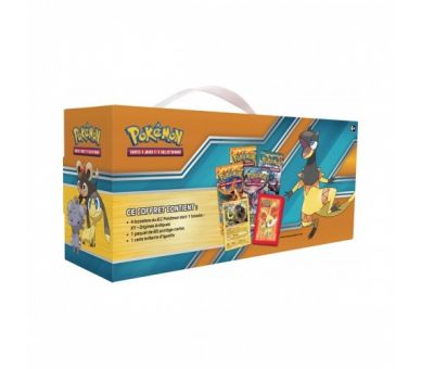Coffret Pokémon 4 boosters + 1 paquet de protege carte Kalos + Iguolta Holo