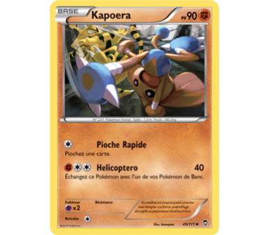 Kapoera 90 pv - 49/111 - carte pokémon Reverse XY03