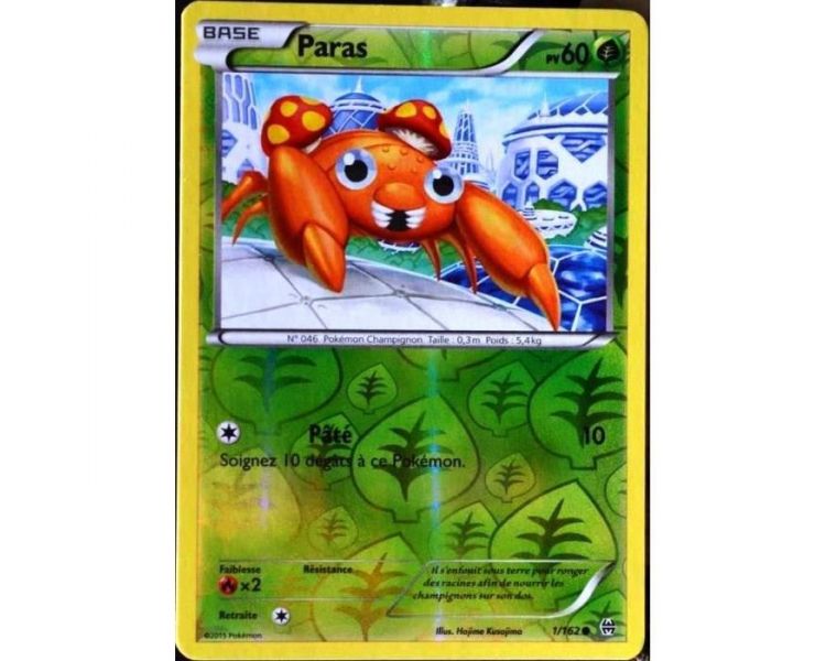 Carte Pokemon reverse Paras pv 60 - 1/162