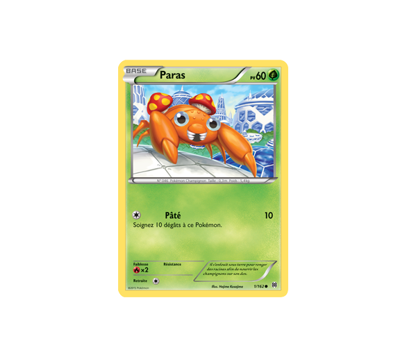 Carte Pokemon Paras pv 60 - 1/162