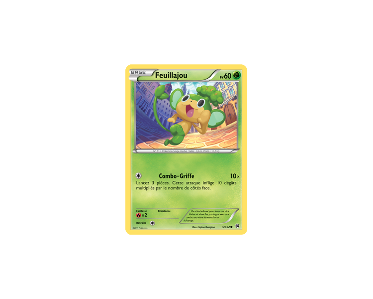 Carte Pokemon Feuillajou pv 60 - 5/162
