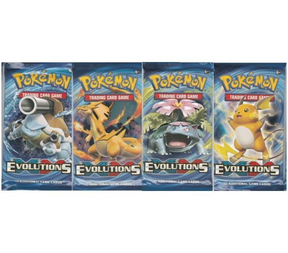 Lot Promo 8 Boosters XY Evolutions 4 illustrations differentes