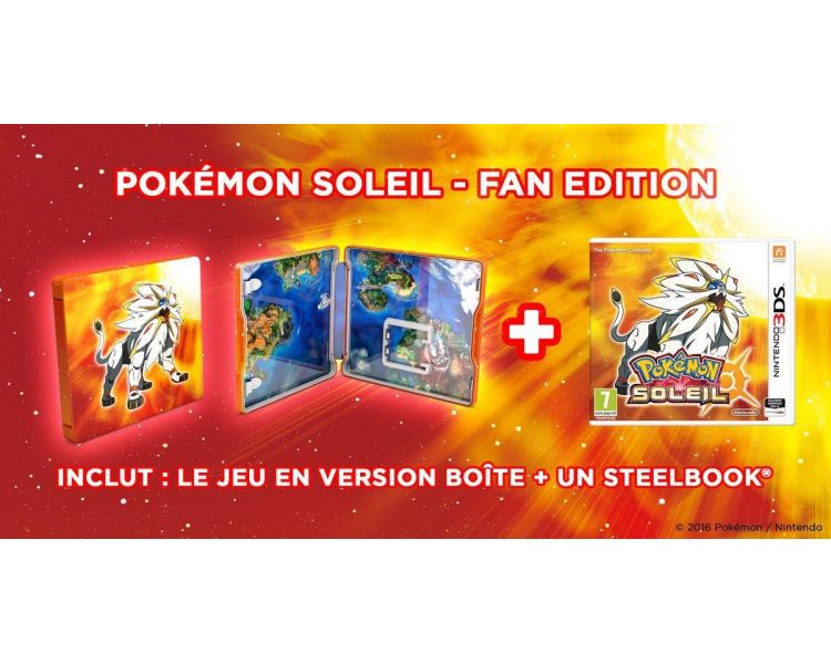 Jeu Nintendo 3DS Pokémon Soleil + Steelbook inclus