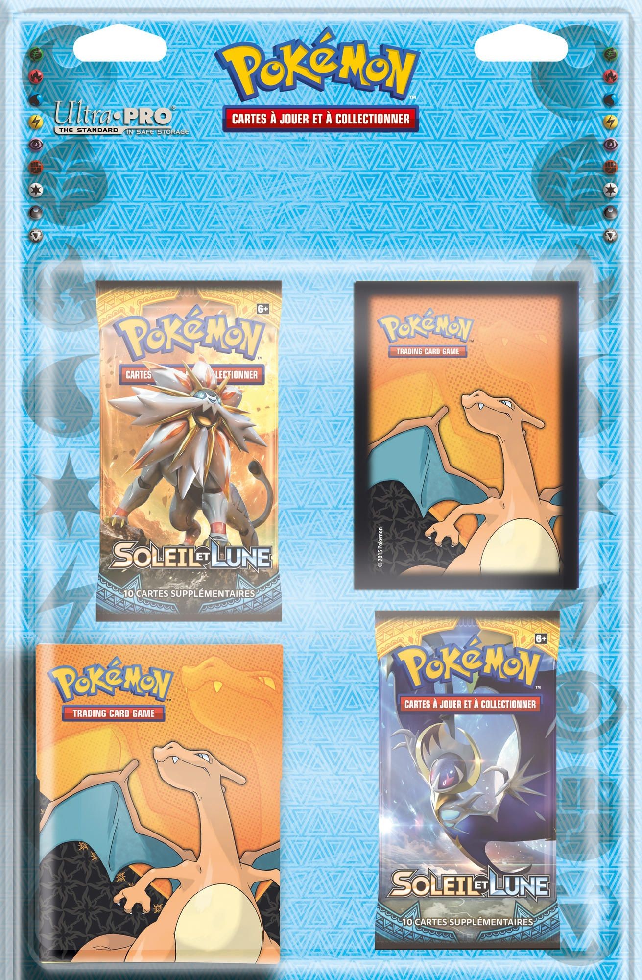 Pack Pokemon Soleil Lune 1 : 2 Boosters + Accessoires Ultra Pro Dec