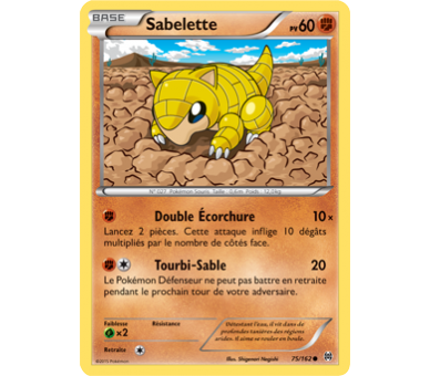 Sabelette Pv 60 Carte Commune - 75/162 - XY08