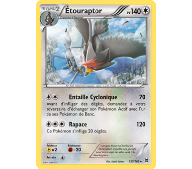 Etouraptor Pv 140 Carte Rare - 127/162 - XY08