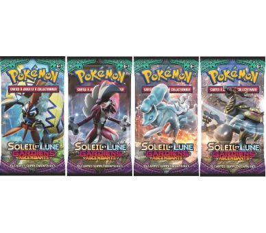 Lot Promo 4 Boosters Pokémon Differents Gardiens Ascendants SL2