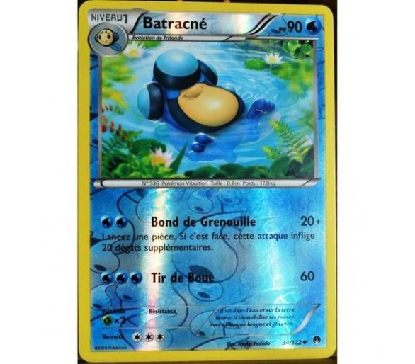 Batracné Carte Reverse Peu Commune Pv 90 - 34/122 - XY9